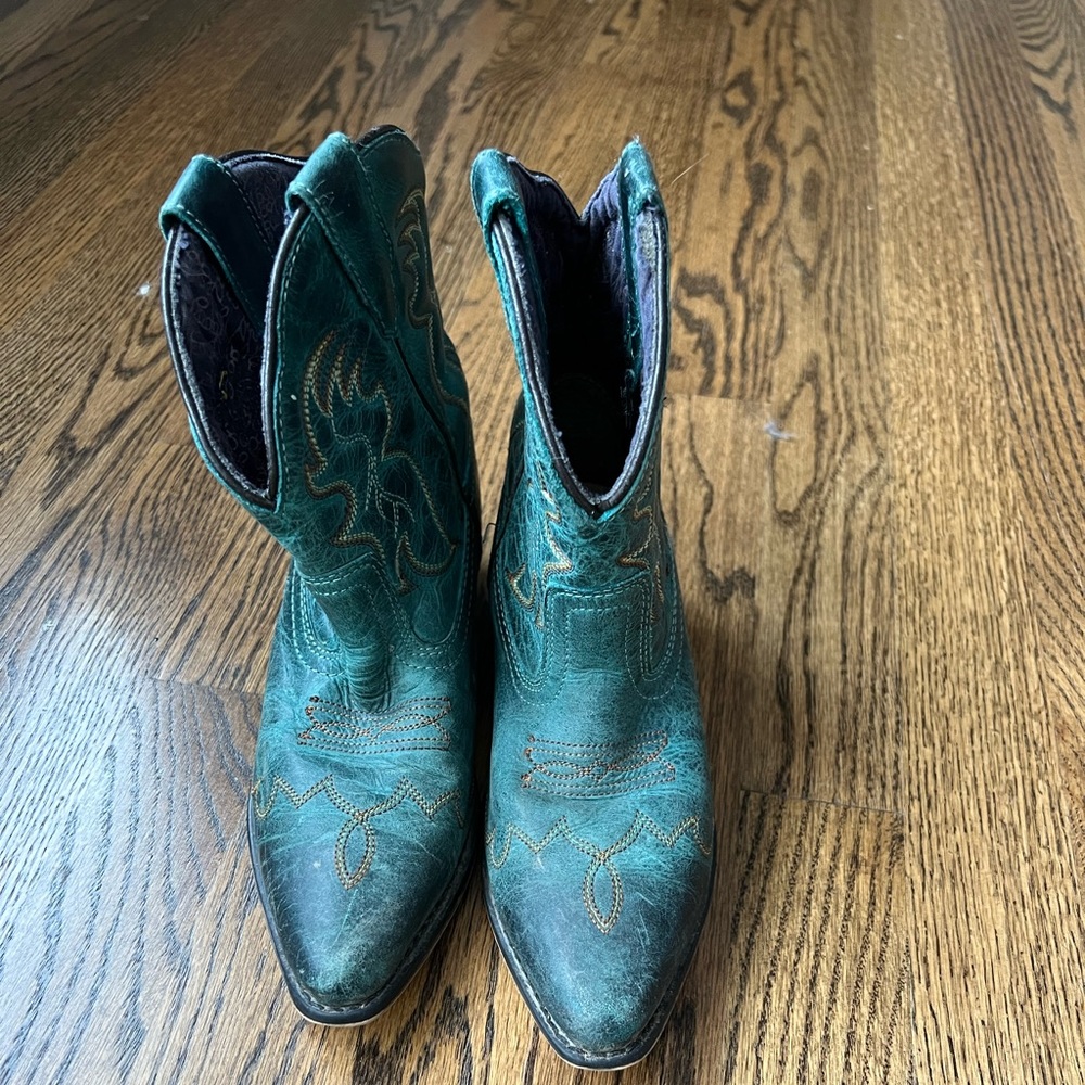 Cowgirl Boots - Aqua Little Girls Size 1.5